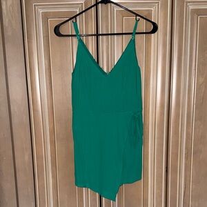 REVOLVE Green V-Neck Romper